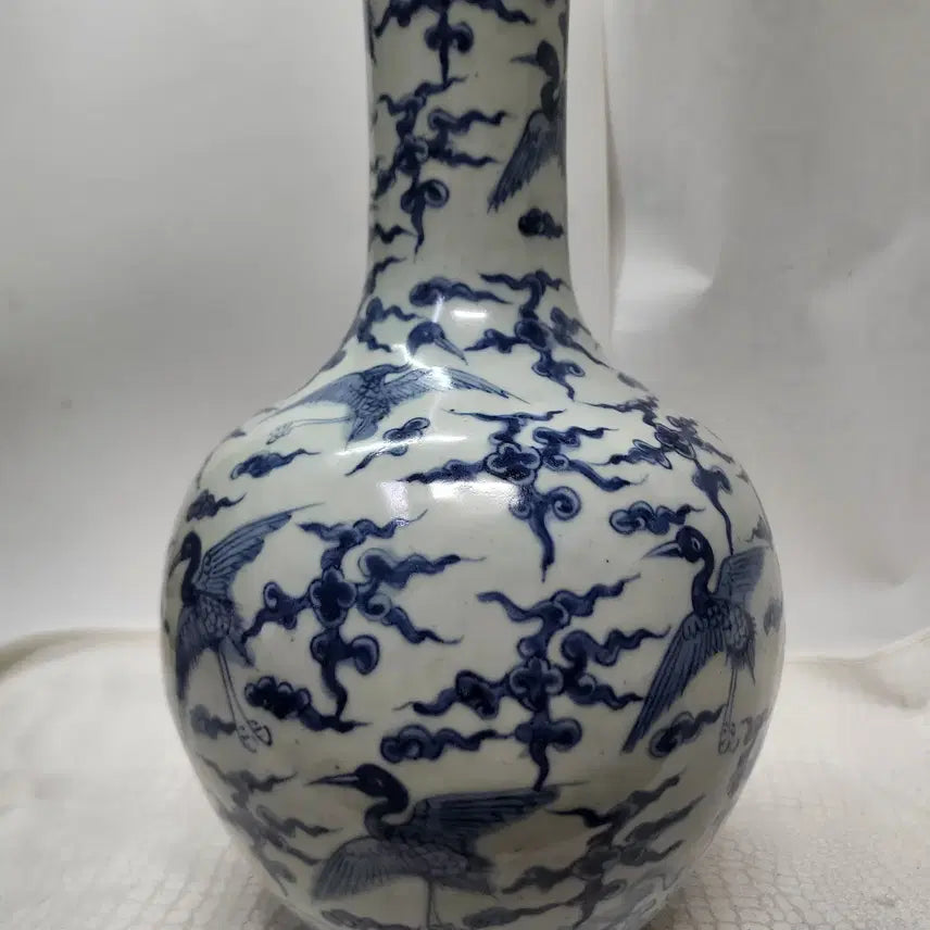 [BUNJANG] Large Blue-and-White Porcelain Vase / 청화백자 중국도자기 대형 화병