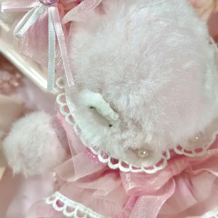 [BUNJANG] Rare Vintage Pink Sleeping Rabbit Plush Doll (Medium) / 레어템) 빈티지 핑크 잠자는 토끼 중형 잠토 인형