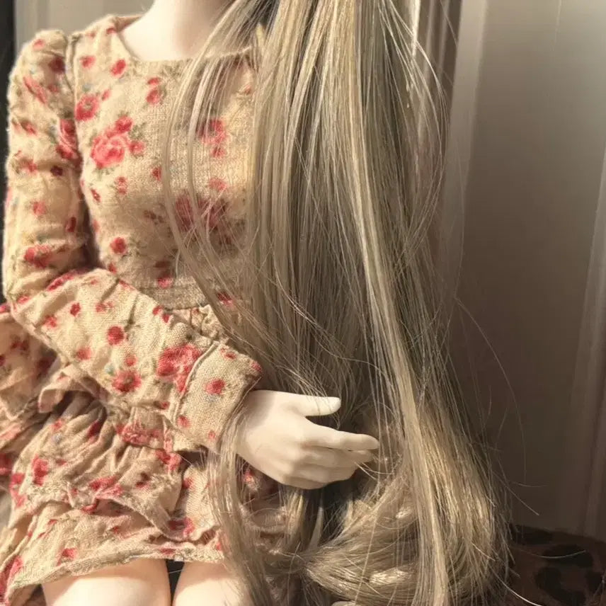 [BUNJANG] MSD Doll Rose Pattern Dress / msd의상 옷 원피스