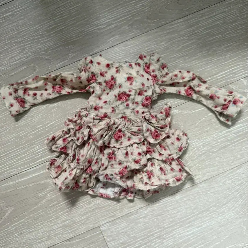 [BUNJANG] MSD Doll Rose Pattern Dress / msd의상 옷 원피스