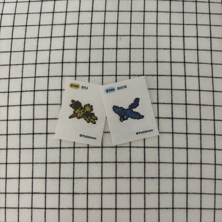 [BUNJANG] Pokemon Pixel Stickers - Zapdos, Articuno / 포켓몬 픽셀 띠부씰 썬더 프리져