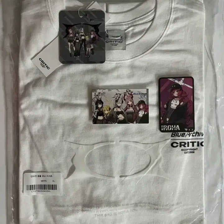 [BUNJANG] Blue Archive Musinsa Critic Iroha T-Shirt XL (Sealed) / 원가이하)블루아카이브 무신사 크리틱 이로하 반팔티 XL 미개봉