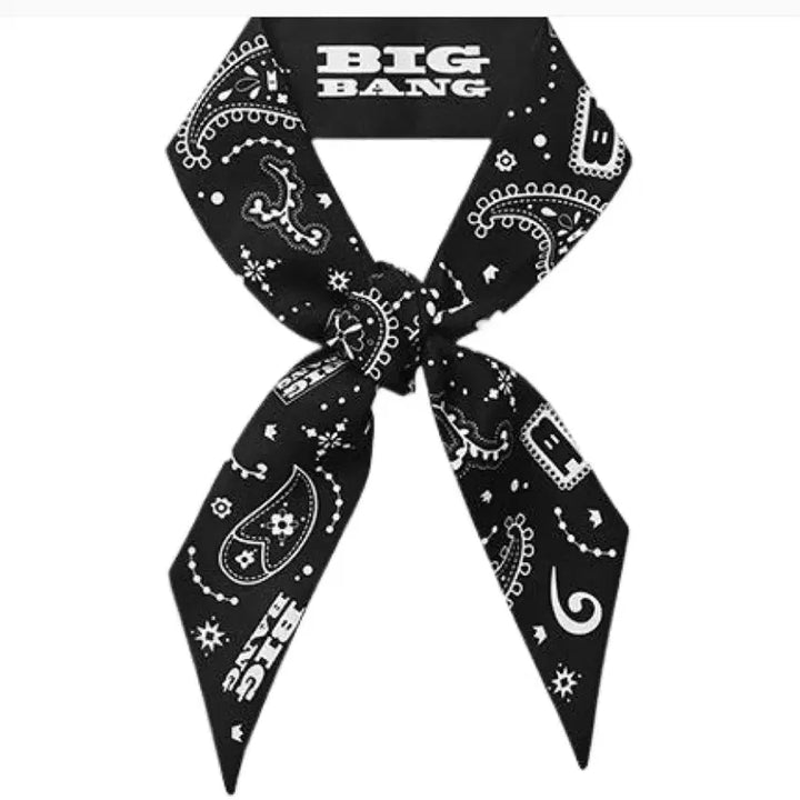 [BUNJANG] BIGBANG XX Cosmos Twilly Scarf Black / 빅뱅 2026-2027 월드 투어 XX : 코스모스 트윌리 스카프 블랙