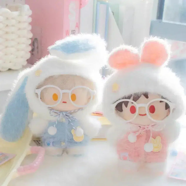 [BUNJANG] Bundle Set 10cm Rabbit Plush Doll Clothes &amp; Socks / (일괄) 누이 털 토끼 인형 인형옷 의상 양도 판매 10cm 10깅