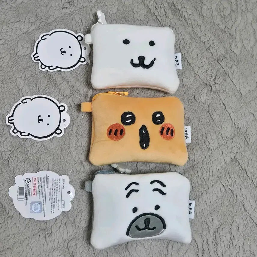 [BUNJANG] Nongdamgom Damgomi Doll Keyring Pouch 3-Set / 농담곰 담곰이 인형 키링 파우치 3종 풀세트