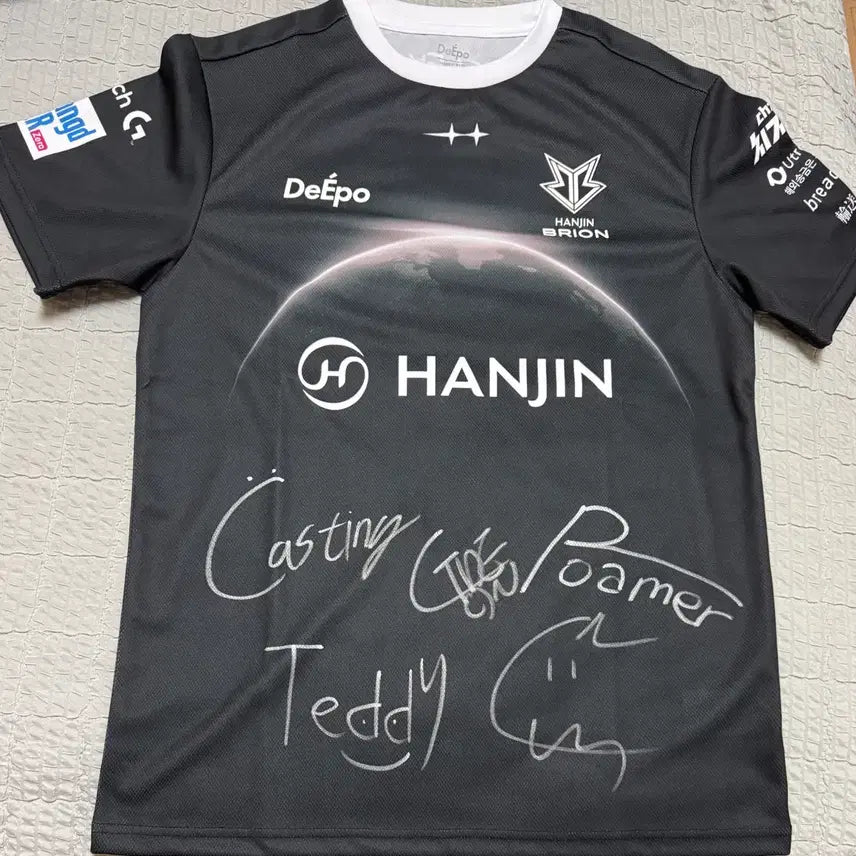 [BUNJANG] LCK HanJin Brion Signed Home Jersey M / LCK 한진 브리온 친필싸인 유니폼