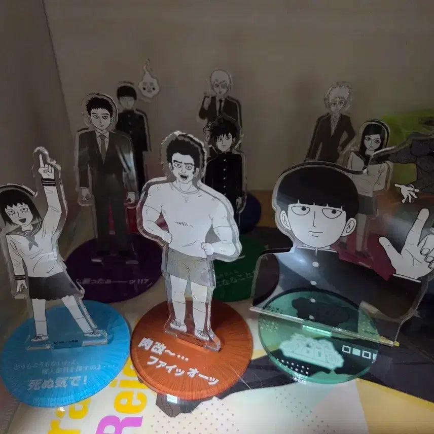 [BUNJANG] Mob Psycho 100 Official Exhibition Acrylic Standee Bundle Set / 모브사이코 공식 전시회 아크릴 일괄