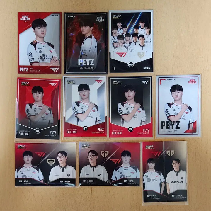 [BUNJANG] Peyz T1 Home Ground Bundle Set Trading Cards / peyz 페이즈 T1 홈그라운드 카드 bault trading card 10장 일괄