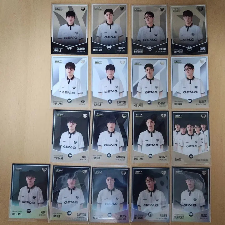 [BUNJANG] Gen.G T1 HomeGround Card Bundle Set Trading Cards (17 pcs) / 젠지 genG T1 홈그라운드 카드 bault trading card 17장 일괄