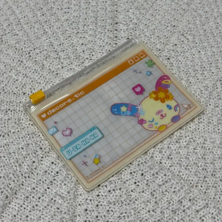 [BUNJANG] Sanrio Usahana Decoratic Clear Zipper Pouch / 산리오 우사하나 데코라틱 클리어 지퍼 파우치