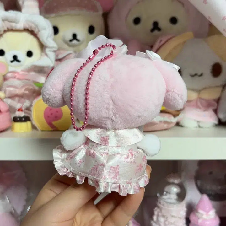 [BUNJANG] Sanrio My Melody Shiroichigo Mascot Plush Keychain / 산리오 마이멜로디 시로이치고 마스코트mc 인형 키링(택o)