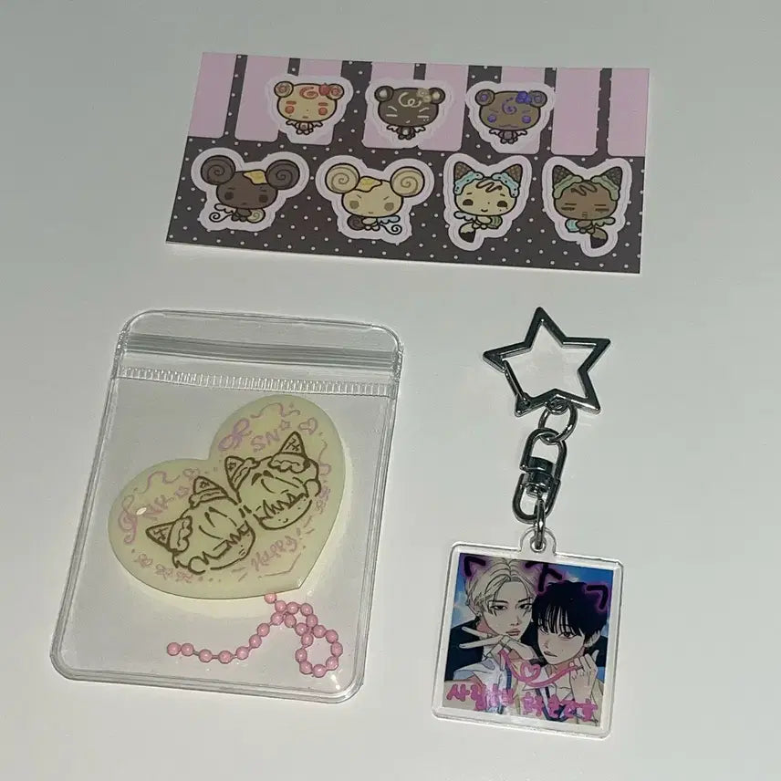 [BUNJANG] ENHYPEN Sunwoo &amp; Ni-ki SunKi Acrylic Keyring Bundle Set / 엔하이픈 비공굿 선우 니키 선키 아크릴 키링