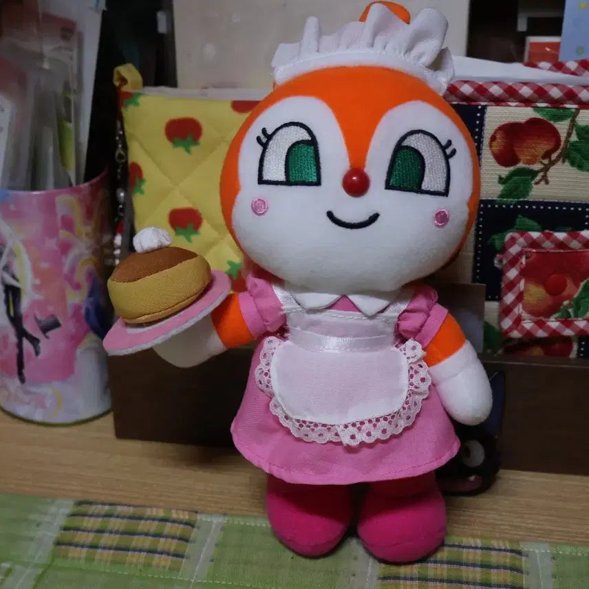[BUNJANG] Classic Anpanman Curraco Robot Plush Doll / 고전 호빵맨 짤랑이 메이드 인형