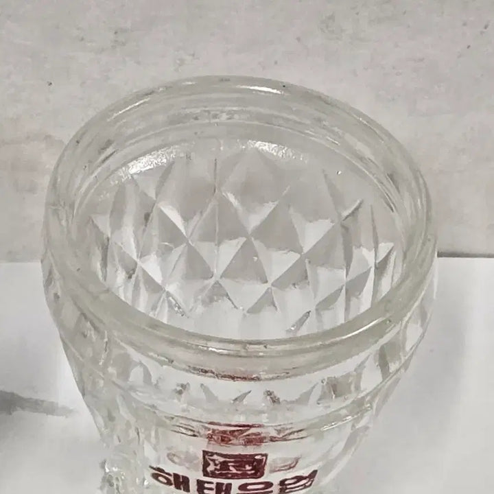 [BUNJANG] 1970s Vintage Hae Tae Dairy Glass Tumblers Set of 2 / 1970년대 빈티지 유리잔 . 해태 유업 유리잔 2점 일괄