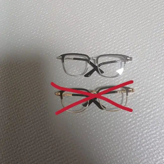 [BUNJANG] 20cm Cotton Doll Accessory Glasses (Silver Frame) / 20cm 솜인형 20 솜깅 악세사리 안경
