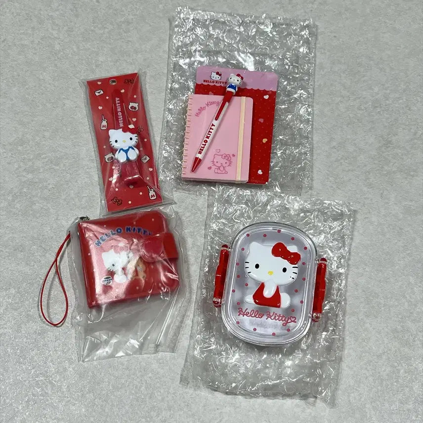 [BUNJANG] Sanrio Mini Stationery Magnet &amp; Mini Lunch Box Bundle Set / [일괄] 산리오 미니 문구 마그넷 미니 런치박스 헬로키티 세트