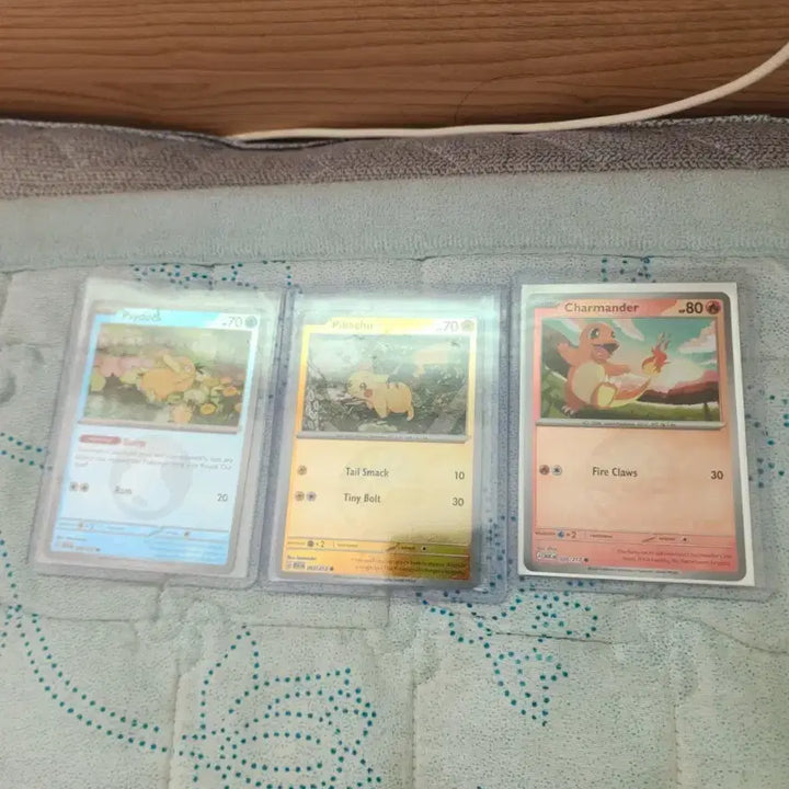 [BUNJANG] Pokemon Card Charizard, Psyduck, Pikachu Single Cards Bundle / 포켓몬 카드 파이리 / 고라파덕 / 피카츄