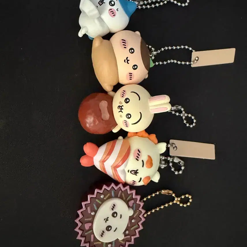 [BUNJANG] Mon-Jjak-Gwi Tabemono Gacha Keychain Set / 먼작귀 타베모노 가챠 키링 일괄판매