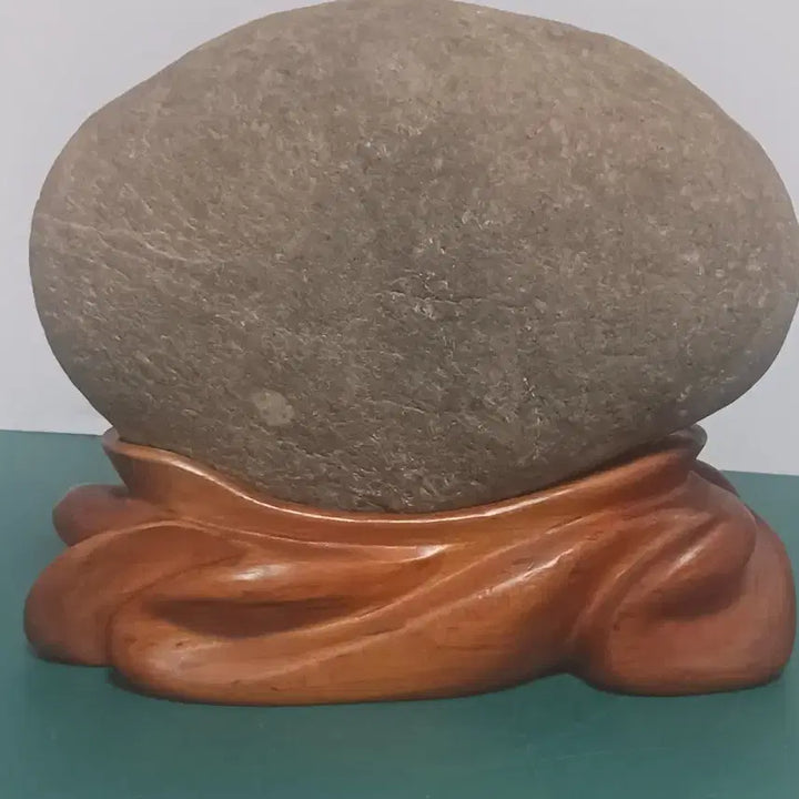 [BUNJANG] Namhangang/Wolseok Scholar Stone with Wooden Stand / 수석(남한강/월석)