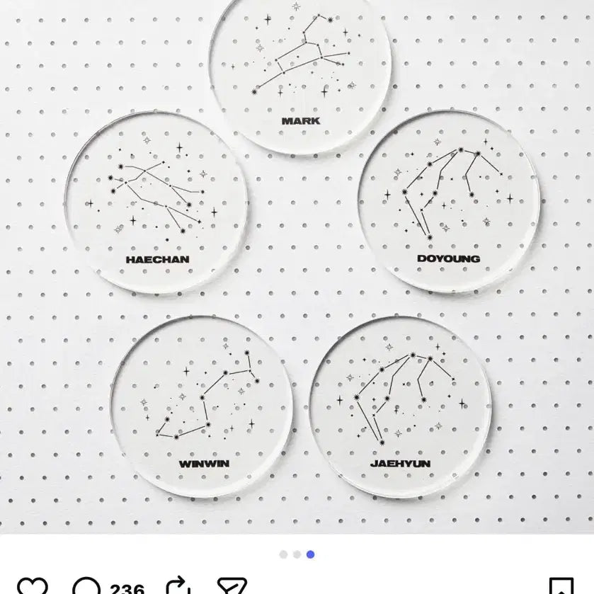 [BUNJANG] NCT 127 2nd Anniversary Goods Mark Constellation Coaster / 엔시티127 데뷔 2주년 굿즈 엠디 별자리 코스터 마크