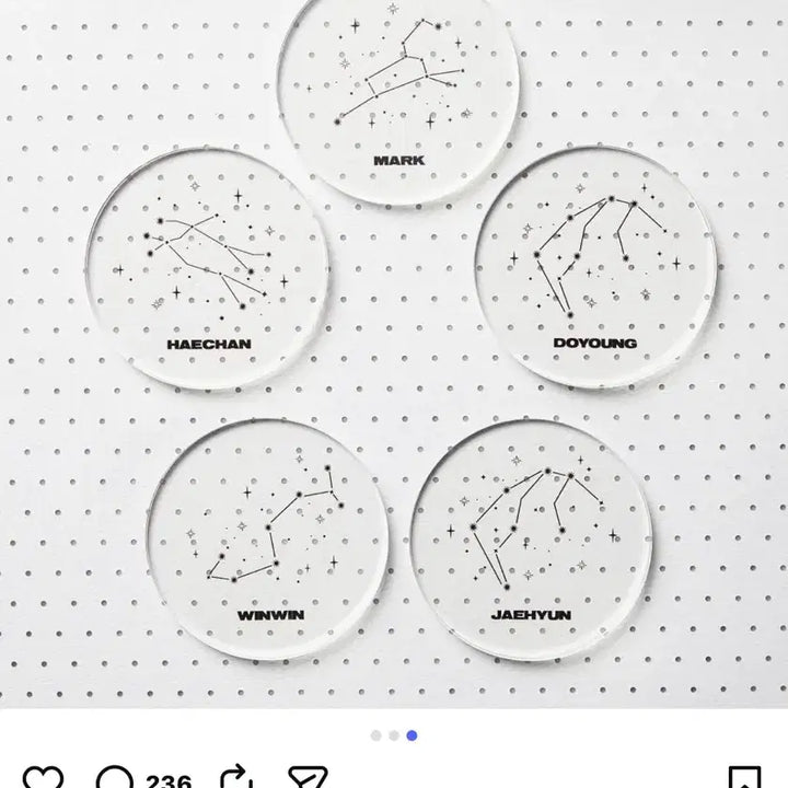 [BUNJANG] NCT 127 2nd Anniversary Goods Mark Constellation Coaster / 엔시티127 데뷔 2주년 굿즈 엠디 별자리 코스터 마크