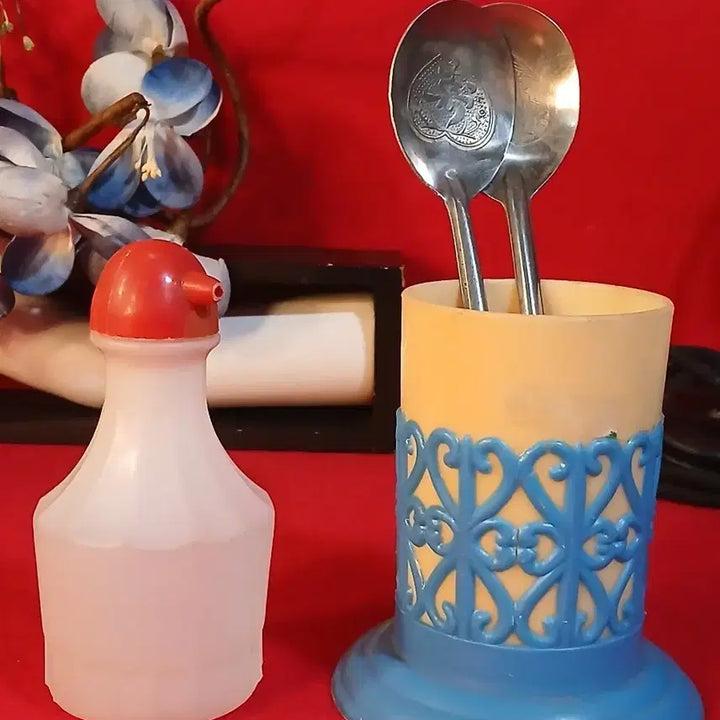 [BUNJANG] Vintage Cutlery Box and Soy Sauce Container Set / 옛 수저통과 간장통