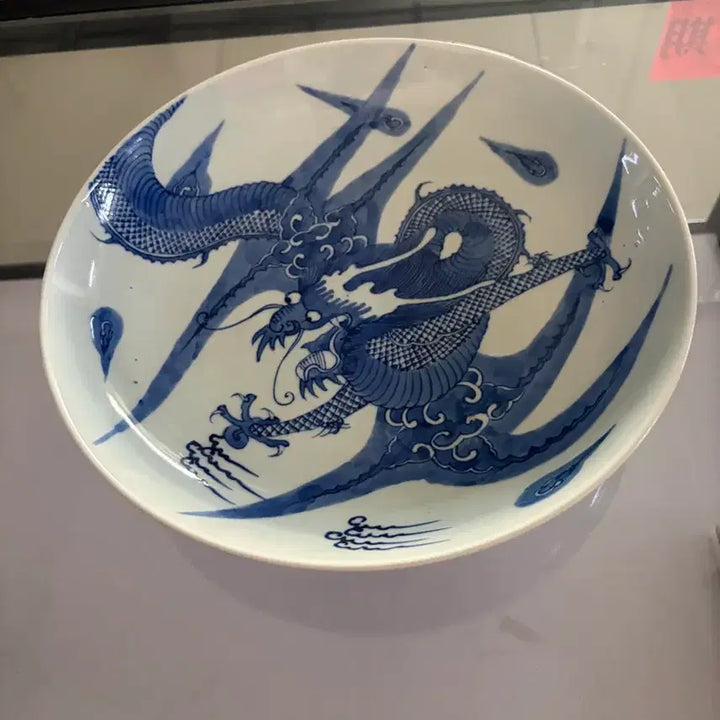 [BUNJANG] Authentic Qing Dynasty Blue and White Porcelain Vase with Dragon Motif / 진품 청건룡시대 청화(운송시간13일)