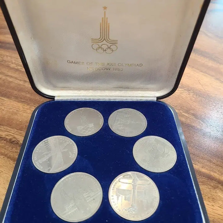 [BUNJANG] 1980 Moscow Olympics Official Commemorative Coin 1 Ruble 6-Type Full Set / [수집용/완품] 1980 소련 모스크바 올림픽 공식 기념주화 1루블 6종 풀세트