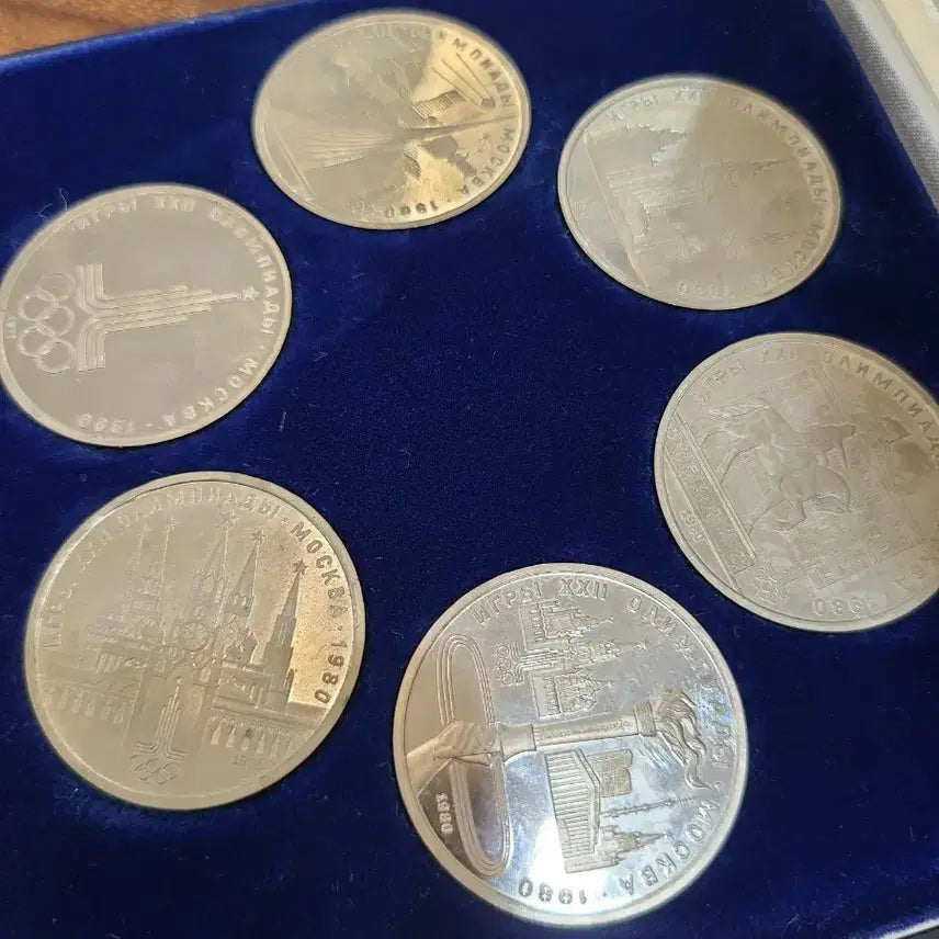 [BUNJANG] 1980 Moscow Olympics Official Commemorative Coin 1 Ruble 6-Type Full Set / [수집용/완품] 1980 소련 모스크바 올림픽 공식 기념주화 1루블 6종 풀세트