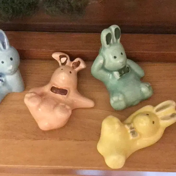 [BUNJANG] 1976-2004 Rare Classic Japanese Forest Kitty Storage Box Figure Porcelain / 레어! 1976 2004 일본 고전 숲속 키티 보관함 피규어 도자기