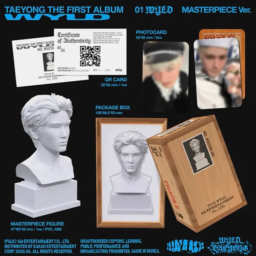 [BUNJANG] Taeyong WYLD Masterpiece Ver. Limited Edition Album (Sealed) / [미개봉] 태용 WYLD 마스터피스 한정반 마스터피스버전 앨범 (베리즈 특전 유무 확인불가)