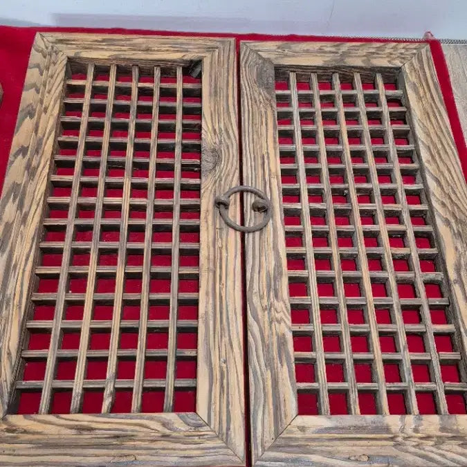 [BUNJANG] Antique Traditional Wooden Door Panels (Set of 4) / 고제 문