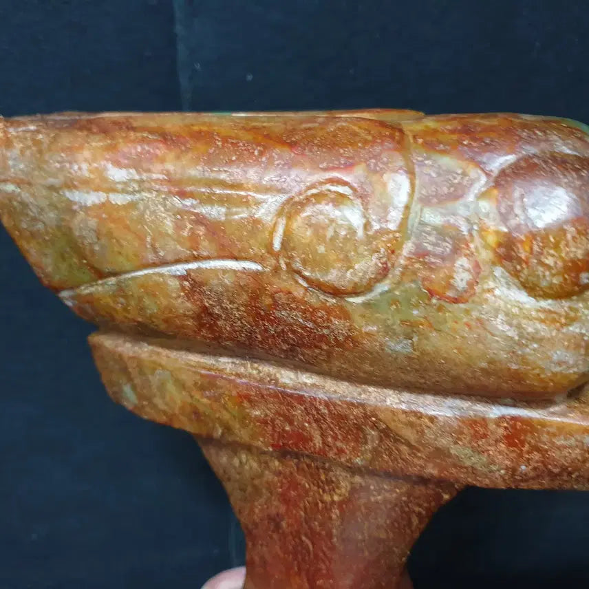 [BUNJANG] Large Hongshan Jade Axe with Cicada Carving / (수원만물)엄청 큰사이즈의 출토 홍산옥기