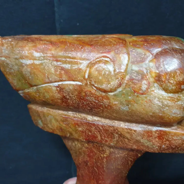 [BUNJANG] Large Hongshan Jade Axe with Cicada Carving / (수원만물)엄청 큰사이즈의 출토 홍산옥기