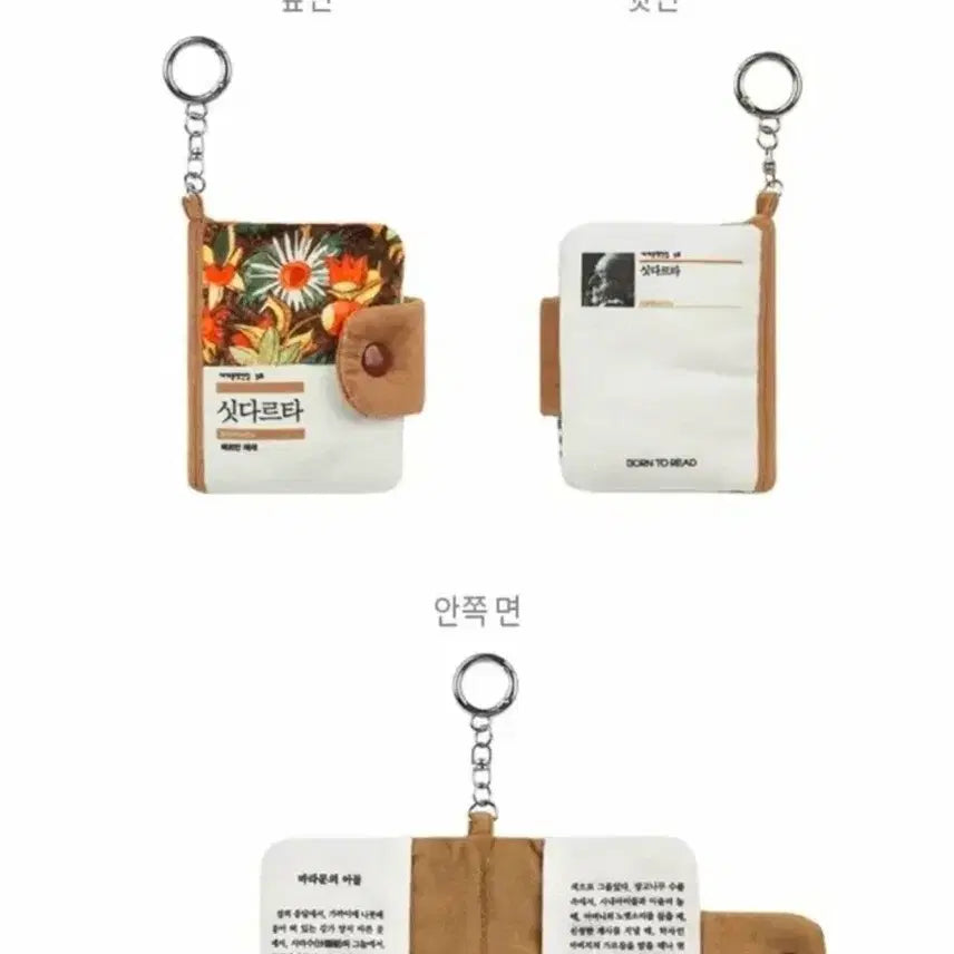 [BUNJANG] Siddhartha Book-Shaped Keyring Card Holder / 알라딘 굿즈 싯다르타 책 모양 키링 카드지갑