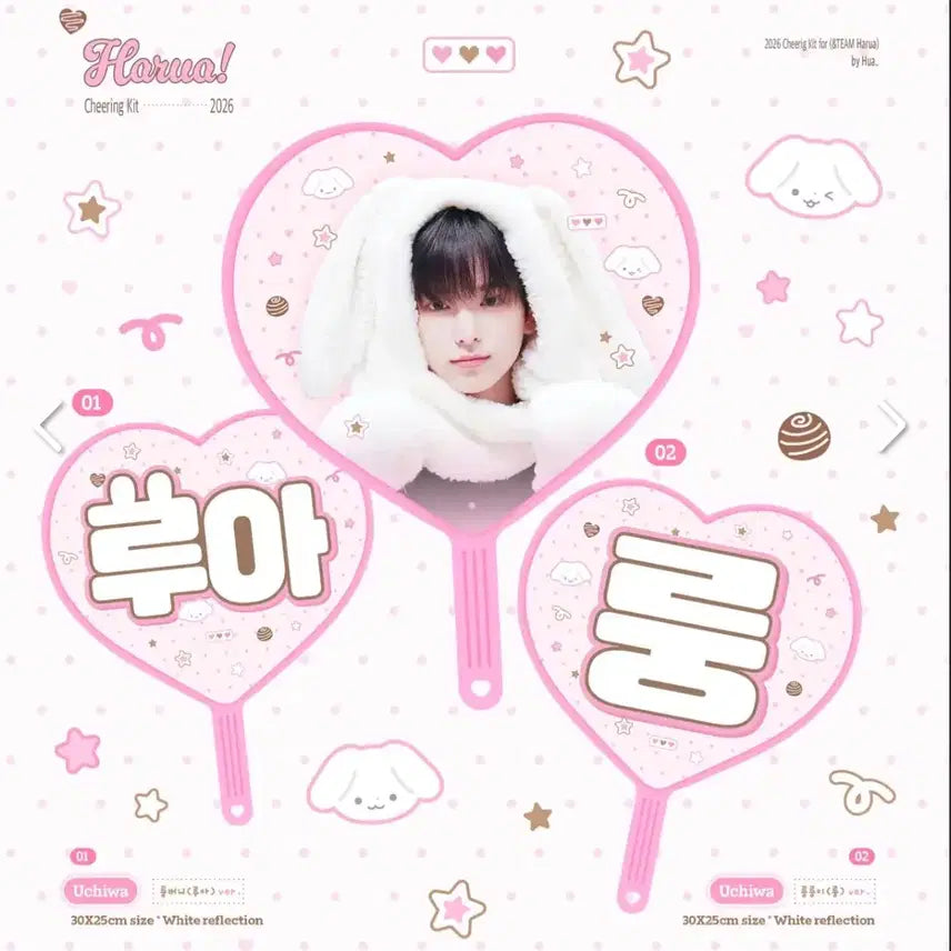 [BUNJANG]  &amp;team Harua Runny Bunny Version Uchiwa Fan / 앤팀 하루아 우치와 양도 &amp;team 룽버니 버전