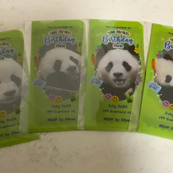[BUNJANG] Everland Bao Family 2024 Birthday Invitation / 에버랜드 바오패밀리 24년 생일초대장