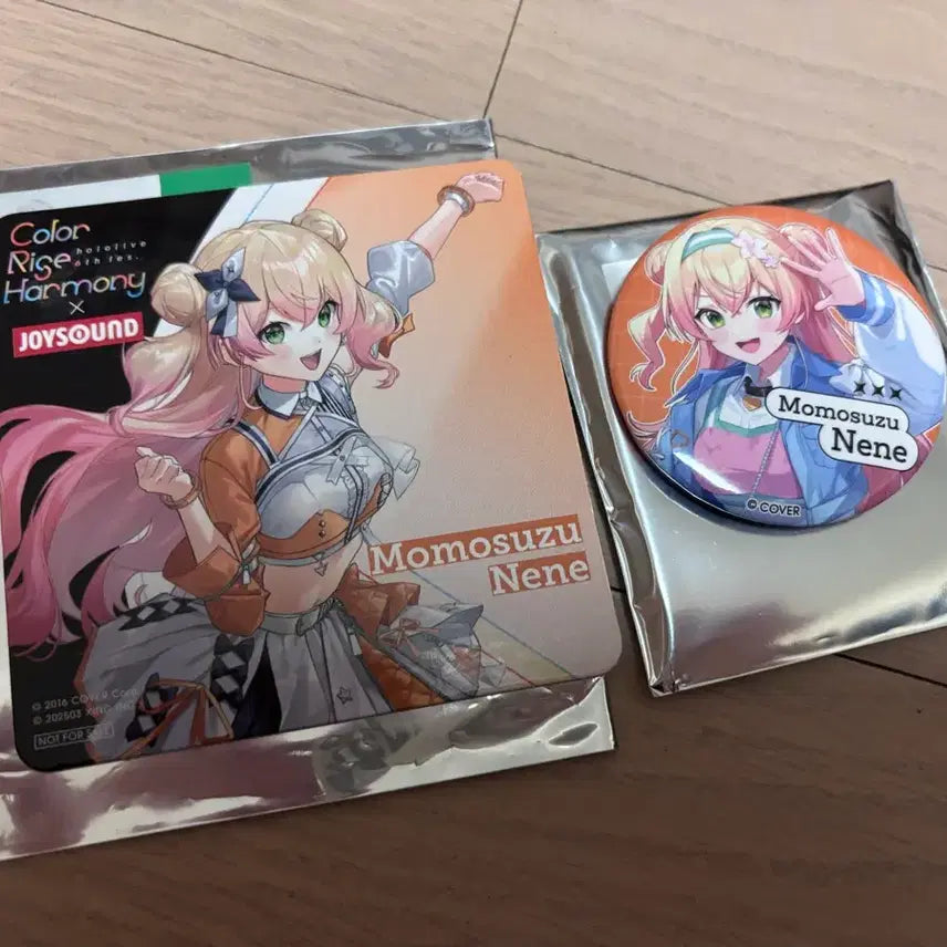 [BUNJANG] Momosuzu Nene JoySound Coaster and HoloMito Can Badge Bundle Set / 모모스즈 네네 조이사운드 코스터, 홀로미트 캔배지 일괄
