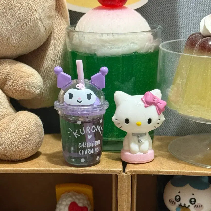 [BUNJANG] Sanrio Classic Kitty &amp; Kuromi Mini Figurines / 고전키티 챠미키티 쿠로미 미니 피규어 산리오