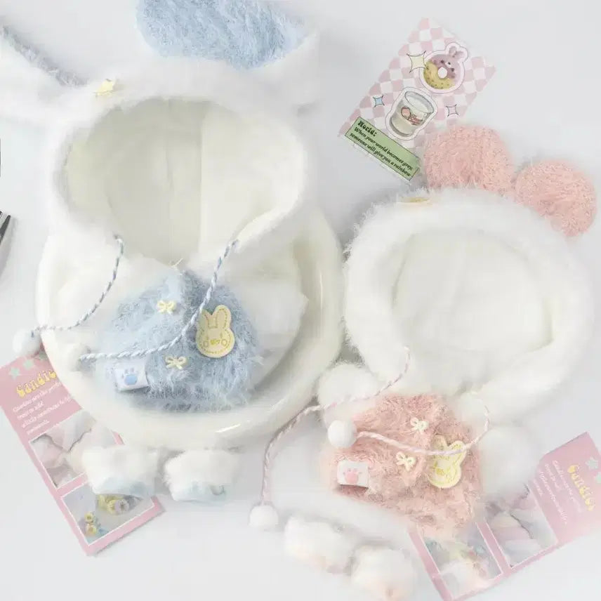 [BUNJANG] 10cm Plush Toy Outfit Bundle Set (Rabbit) / (일괄) 누이 털 토끼 인형 인형옷 의상 양도 판매 10cm 10깅