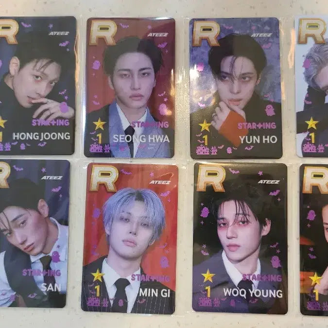 [BUNJANG] ATEEZ Ghost House Superstar PVC Photocard Set / 에이티즈 Ghost House 슈퍼스타 에이티즈 슈스티즈 팝업 R카드 md 세트