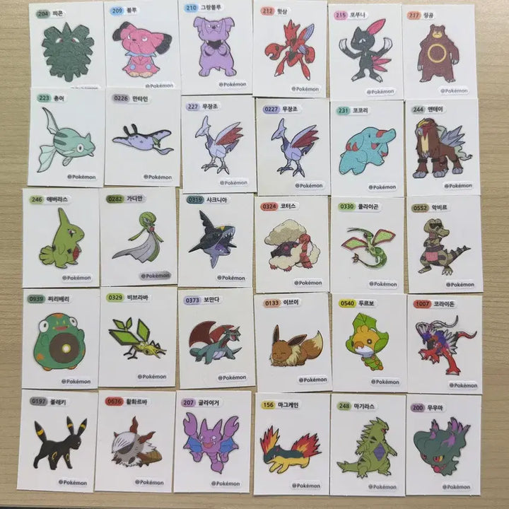 [BUNJANG] Pokemon Sticker Collection Bundle / 포켓몬스터 띠부씰 226장 일괄