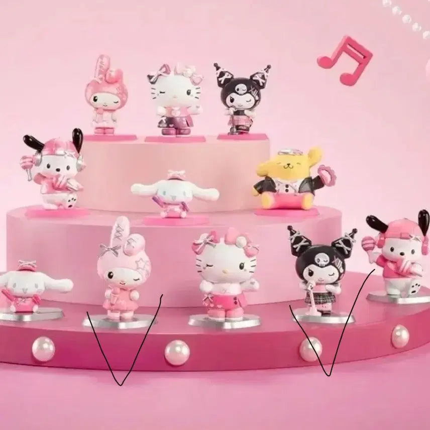 [BUNJANG] Pop Mart Sanrio Pink Party Series Figures Bundle Set / 팝마트 산리오 핑크파티 시리즈 피규어 일괄