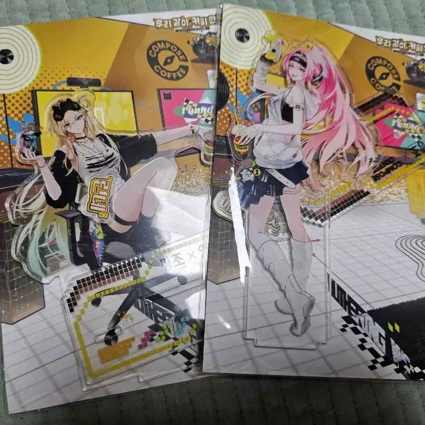 [BUNJANG] Meiji Compose Aimes &amp; Rinne Acrylic Stand Bundle Set / 명조 컴포즈 아크릴 스탠드 2개 일괄