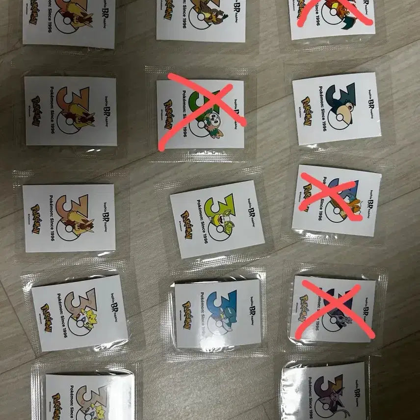 [BUNJANG] Baskin Robbins Pokemon 30th Anniversary Sticker Set / 베스킨라빈스 포켓몬 30주년 스티커