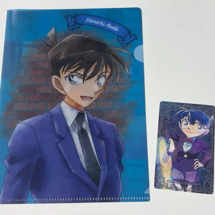[BUNJANG] Detective Conan Shinichi Kudo Clear File Wafer Card Set / 고전 명탐정 코난 남도일 클리어 파일 웨하스 카드