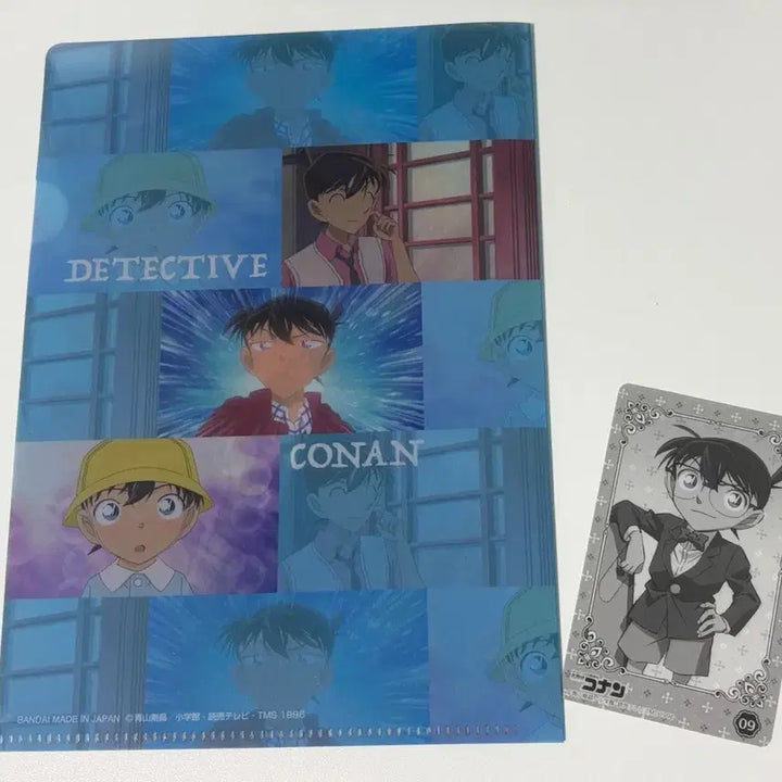 [BUNJANG] Detective Conan Shinichi Kudo Clear File Wafer Card Set / 고전 명탐정 코난 남도일 클리어 파일 웨하스 카드