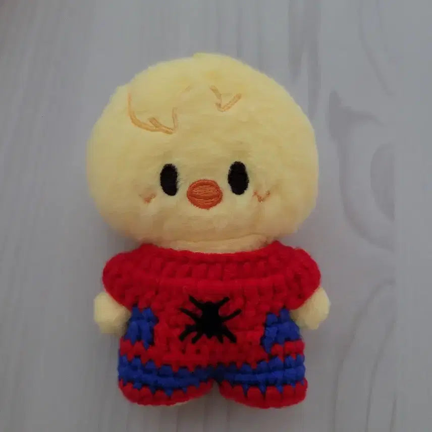[BUNJANG] Handmade Spider-Man Costume for Bbokari Dolls / 뽁아리 스파이더맨 옷
