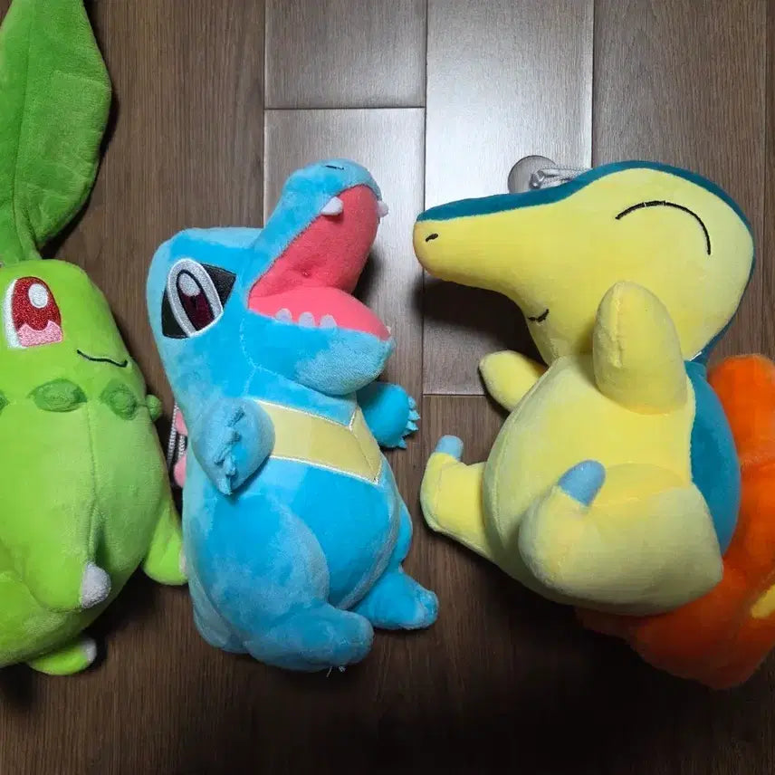 [BUNJANG] Pokemon Plush Set (Chikorita, Totodile, Cyndaquil) - 3종 / 포켓몬스터 인형 3종 (치코리타, 리아코, 브케인)