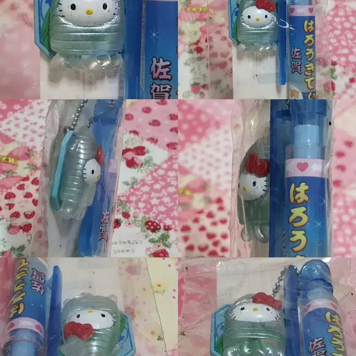 [BUNJANG] Sanrio Hello Kitty Ballpoint Pen &amp; Mechanical Pencil Set (3-Piece Bundle) / 고전 키티 볼펜 샤프 스트랩 3개 일괄 (오징어 상어고래 야마구치수영복)